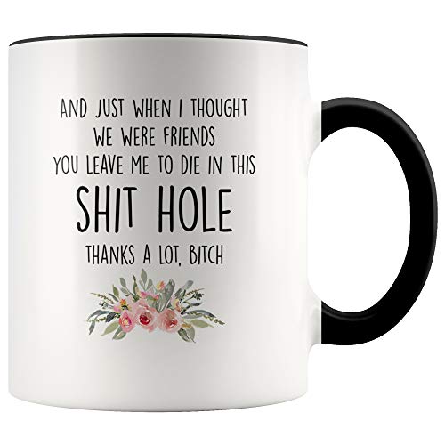 YouNique Designs Coworker Leaving Mug, 11 Ounces, Going Away Gift, Farewell Gifts for Coworker Leaving (Black Handle)