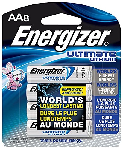 Energizer - L91BP-8 - Ultimate Lithium - AA Batteries - 8 Pack