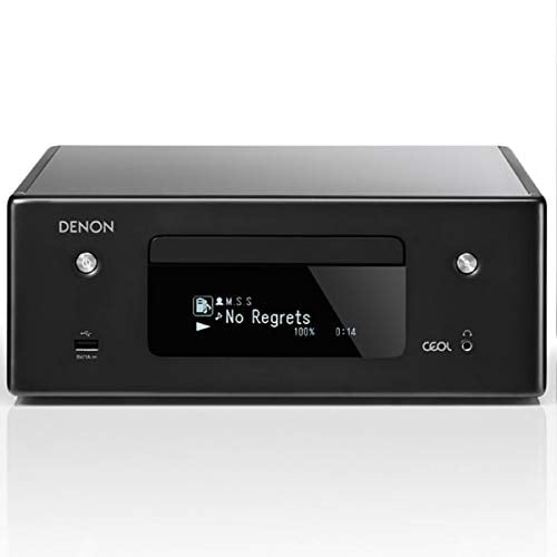 Denon Receiver RCD-N10, Bluetooth Receiver with Integrated CD Player, AM/FM Tuner, & Wi-Fi, for Smaller Rooms and Houses, Amazon Alexa Compatibility, Supports TV & More (Discontinued by Manufacturer)