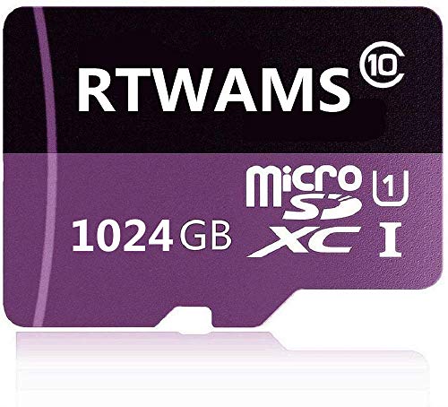 RTWAMS 1TB Micro SD Card 1024GB High Speed Class 10 Memory SDXC Card with SD Adapter