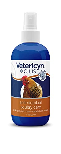 Vetericyn Plus Poultry Care. Spray to Clean Pecking Wounds, Cuts, Frostbite and Sores on Chickens and Other Bird Species. 8 oz. (Packaging/Bottle Color May Vary)