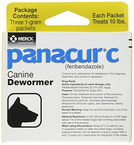 Panacur Canine Dewormer 1 gram (4-Pack)