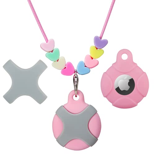 CHABAEBAE Airtag Holder for Kids Airtag Necklace Kids & Adults, Airtag Kids Hidden | Adjustable Air Tag Necklace Kids, Adults | Waterproof Airtag Case