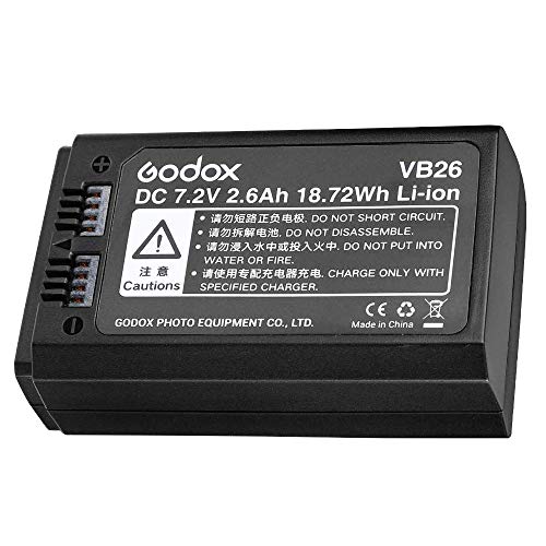 Godox V1 Battery VB26 VB26A Li-ion Battery for Godox V1S V1N V1C V1F V1O V1 Flash and V860III V860III-S V860III-C V860III-N V860III-O V860III-F V850III AD100PRO