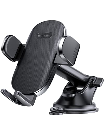 Phone Mount for Car, Hands Free Cell Phone Automobile Cradles, 360 Degrees Rotation Phone Holder with Strong Sticky Silicon Gel for Windshield/ Dashboard, Compatible with iPhone, Samsung & LG etc.