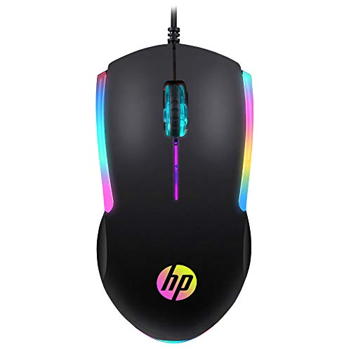 HP Wired RGB Gaming Mouse High Performance Mouse with Optical Sensor, 3 Buttons, 7 Color LED for Computer Notebook Laptop Office PC Home