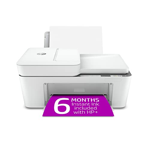 HP DeskJet 4155e Wireless Color All-in-One Printer with bonus 6 months Instant Ink with HP+ (26Q90A).