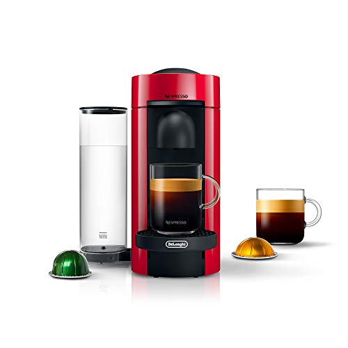 Nespresso Vertuo Plus Coffee and Espresso Maker by De'Longhi, Cherry Red