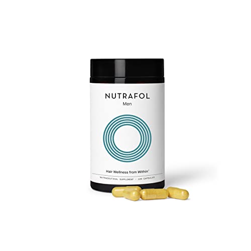 Nutrafol Men's Hair Growth Supplement, Clinically Proven for Thicker-Looking, Stronger-Feeling Hair and More Scalp Coverage (1-Month Supply)