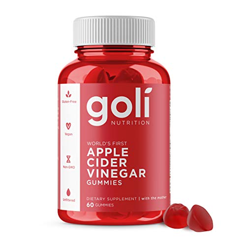 Goli Apple Cider Vinegar Gummy Vitamins (1 Pack, 60 Count, Gelatin-Free, Gluten-Free, Vegan & Non-GMO Made with Essential Vitamins B9 & B12)