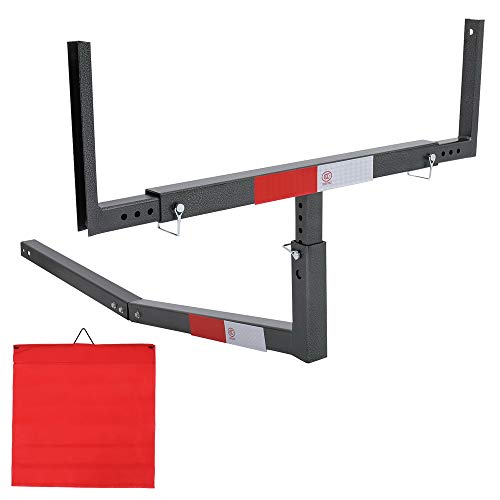 Heavy Duty Steel Pick Up Truck Bed Hitch Extender Extension Rack, Hitch Mount Truck Bed Extender for Ladder, Rack, Canoe, Kayak, Long Pipes and Lumber (Red)