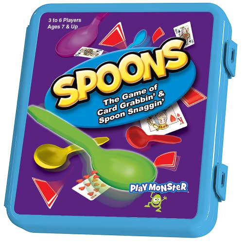 Spoons -- Classic Game Comes with Spoons Included and Case for Easy Carrying! -- Ages 7+ -- 3-6 Players