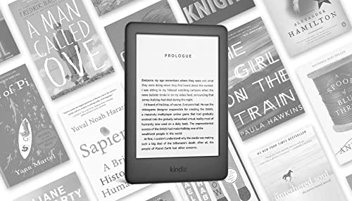 Kindle - With a Built-in Front Light - Black - Without Lockscreen Ads + 3 Months Free Kindle Unlimited (with auto-renewal)