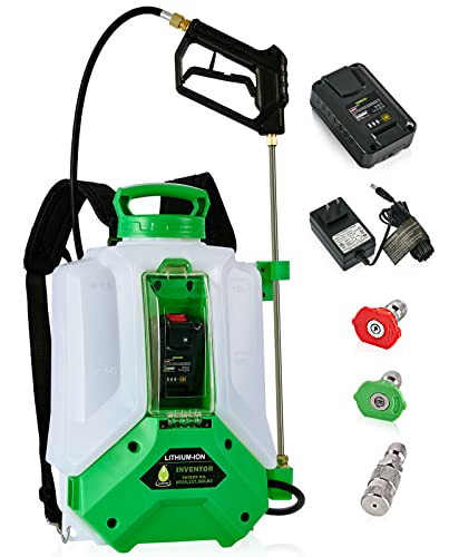 ALIENTABI Backpack Sprayer 4 Gallon, 2.6Ah Battery Powered Backpack Sprayer with Lithium Battery for Weeding, Spraying, Cleaning