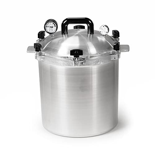 All American 25qt Pressure Cooker/Canner - Exclusive Metal-to-Metal Sealing System - Easy to Open & Close - Suitable for Gas, Electric, or Flat Top Stoves - Made in the USA