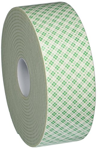 3M Double Coated Urethane Foam Tape 4008, 2" x 5 yards, Indoor Mounting, Bonding, and Attaching