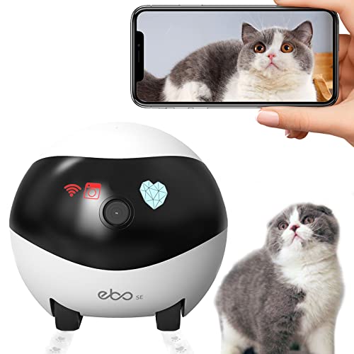 Enabot Ebo SEMoving Home SecurityCamera, Indoor Pet Robot 1080P, with 2 Way Audio, Night Vision, Auto-Cruise, Self-Charging, Motion Detection IP Cam