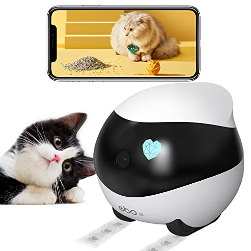 Enabot Ebo SE Movable Smart Pet Dog Camera Robot, Wireless Auto-Cruise Self-charging 1080P HD w/Night Vision 2-Way Audio APP Remote Control Motion Detection IP Cam Home Camera 2.4G/5G Wifi