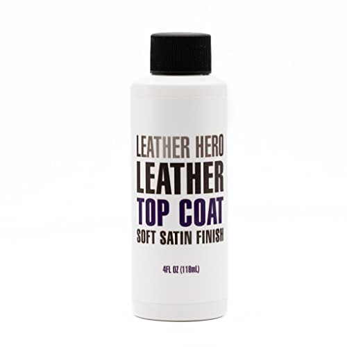 Leather Hero Satin Top Coat Leather Sealant Color Restorer 4oz