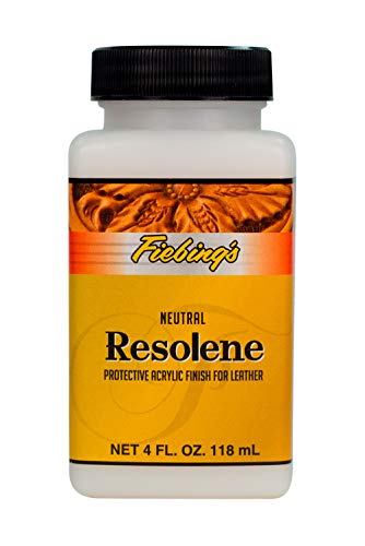 Fiebing's Acrylic Resolene 4 Oz. - Protective Acrylic Finish for Leather - Flexible, Durable and Water Resistant Acrylic Top Finish for Dyed or Polished Leathers - Provides Long-Lasting Protection
