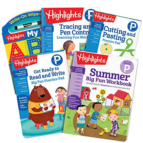 Highlights Summer Learning Pack Getting Ready for Preschool  Reading and Writing, Cutting and Pasting, ABCs