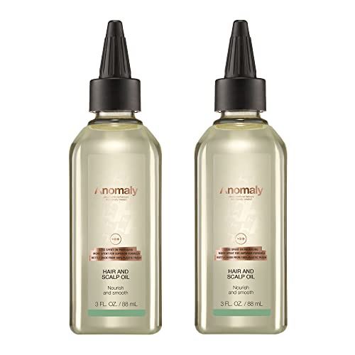 Anomaly Haircare - Hair and Scalp Oil Nourishing Almond and Rosehip Oils | for Women & Men | Eco Friendly Sustainable Packaging from Ocean Plastic, 3 fl oz (Pack of 2)