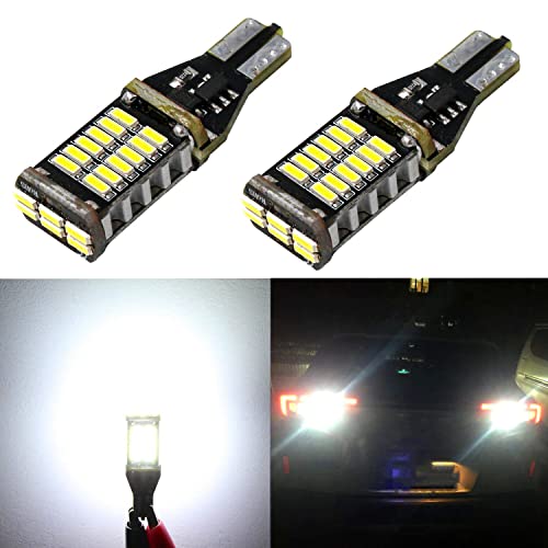 Alla Lighting 912 921 LED Bulbs for Back-up Reverse Lights, 6000K Xenon White CAN-BUS 4014 30-SMD T10 T15 906 W16W 921K 922, 360 Light Backup, Cargo Lights Replacement, Extremely Super Bright