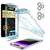 Ailun [OnePeel] Installation Frame Screen Protector for iPhone 14 Pro Max [6.7 inch] 2 Pack+2 Pack Camera Lens Protector,Sensor Protection,Dynamic Island Compatible,Tempered Glass,Case Friendly