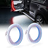 MICTUNING Car Door LED Strip Lights, 2 Pcs 48 Inch Car Door LED Warning Lights Dual Color White & Red Sequential Switchback, Safety Light, Strobe Lights Used for Lighting and Anti Rear-end Collision