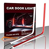 AOTOINK Car Door Lights, 2-Pack 48 Inch LED Warning Light Strip Flash Strobe Dual Colors Red & White Decorative Anti Rear-end Collision Flexible Sequential Safty Lamps 1.2M