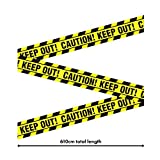 Amscan Halloween Plastic Caution Tape, 20', Black/Yellow, 1 Pc