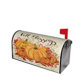 LJGBliss Fall Pumpkin Mailbox Covers Magnetic Mailbox Wraps Post Letter Box Cover Mailwrap Garden Home Decor Standard Size 21 X 18