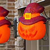 Hourleey Pumpkin Halloween Porch Light Covers 2 Pack, 9" x 11.8" Halloween Outdoor Decoration Light Cover for Garage Lights, Large Light Fixtures, Front Door