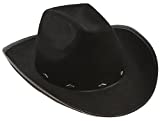 Kangaroo Cowboy Hat with Pull-on Closure, Cowboy Hat for Men and Women, Felt Cowboy Hat, Cowboy Hats for Adults, Cowgirl Hat, Men and Womens Beach Hat, Womens and Mens Cowboy Hat (Black)