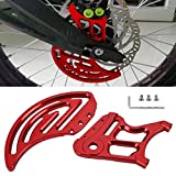 BILLFARO Rear Sprocket Protective Cover,CNC 6061 Aluminium Billet Rear Disk Guards Rotor Adapter Brake Caliper Protector for Sur-Ron MX and X Bike and for Segway X260 (Red)