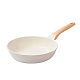 Carote Nonstick Frying pan Granite white skillet, Omelette pan egg pan, Stone kitchen cookware with bakelite handle,11 inch(Ice)