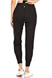 Leggings Depot Women's ActiveFlex Slim-fit Jogger Pants with Pockets-JYL19-BLACK-M