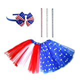 Dreamdanceworks July 4th American Flag Tutu Skirt Outfit Girls Red White Blue