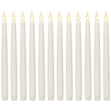 WYZworks 11" Ivory Taper Flameless LED Faux Wax Candle Lights 12PK