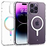 Caseology Capella Mag Clear Case [Built-in Magnet] Designed for Magsafe Compatible with iPhone 14 Pro Max Case 5G (2022) - Clear White