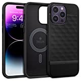 Caseology Parallax Mag Case [Built-in Magnet] Designed for Magsafe Compatible with iPhone 14 Pro Case 5G (2022) - Matte Black