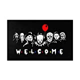 Comott Horror Halloween Doormat Scary Welcome Door Mats Holiday Party Decorating Supplies Non-Slip Rubber Washable Waterproof Durable Easy to Clean Entry Mat 17" X29"