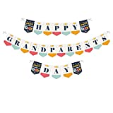 Big Dot of Happiness Happy Grandparents Day - Grandma & Grandpa Party Bunting Banner - Party Decorations - Happy Grandparents Day