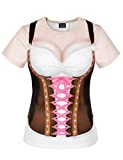 Funny World Womens Oktoberfest T-Shirts Bavarian Octoberfest Costume, XX-Large, Brown