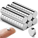 60 Pcs Small Round Magnets Multi-use Refrigerator Magnets Premium Neodymium Fridge Magnets 5mm x 2mm Office Magnets for Whiteboard Kitchen Dry Erase Magnets