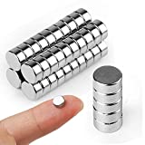 Remoxye 45 Pcs Refrigerator Magnets, Small Round Office Magnets, Multi-Purpose Neodymium Magnet, for Officee Whiteboard , Home, Kitchen and School