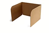 Privacy Shields for Classroom (20-Pack) - Kraft Brown - 13" (H) x 20" (W) x 17" (D) - Quieter Classroom - Better Focus - Discourage Cheating - Desktop Dividers -