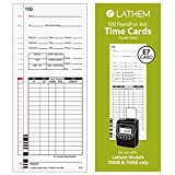 Lathem E79-100 Double-sided Time Cards, Pack of 100; Compatible with the Lathem 7000E and 7500E Time Clocks