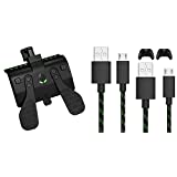 Collective Minds Xbox One Mod Pack - Xbox One & TALK WORKS Controller Charger Cord for Xbox One - 2 Pack 10 ft Nylon Braided Micro USB Charging Cable - Also Android Compatible with Samsung Galaxy, PS4