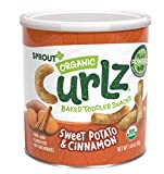 Sprout Organic Curlz Toddler Snacks, Sweet Potato & Cinnamon, 1.48 Oz